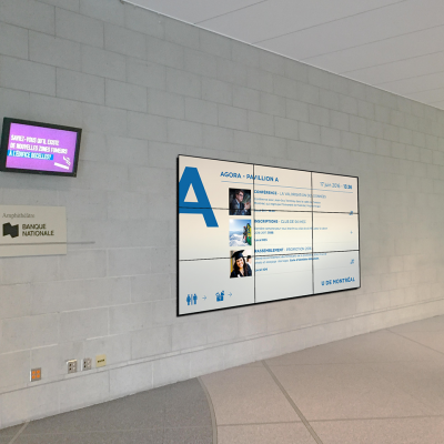 University Montreal Corridor Screen